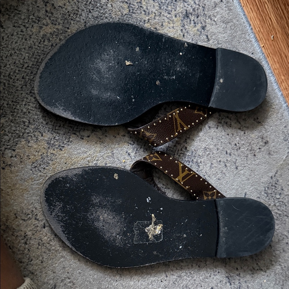 Louis Vuitton Black and Brown Sandals - Picture 5 of 7